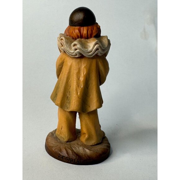 Vintage ANRI Figurine "Ed Michel Oks" Child Holding Puppy Hand-Carved Wood Italy - Picture 4 of 16